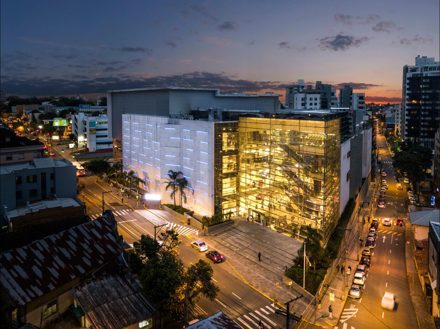 San Pelegrino Shopping Mall in Caxias do Sul, Brazil, at dusk